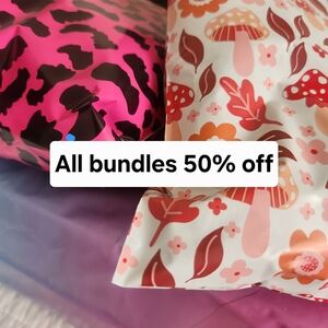 Pink and Cream Patterned Bedding Set